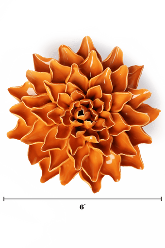 Orange Autumn Azalea - Chive Ceramics Studio - Ceramic Flowers - Chive Ceramics Studio