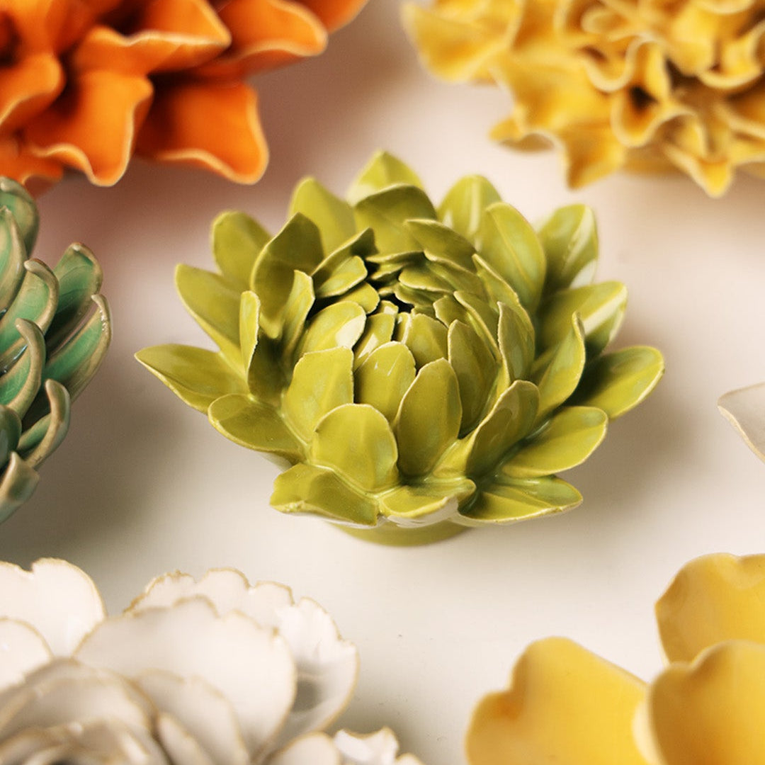 Chartreuse Sugarbush Protea - Chive Ceramics Studio - Ceramic Flowers - Chive Ceramics Studio