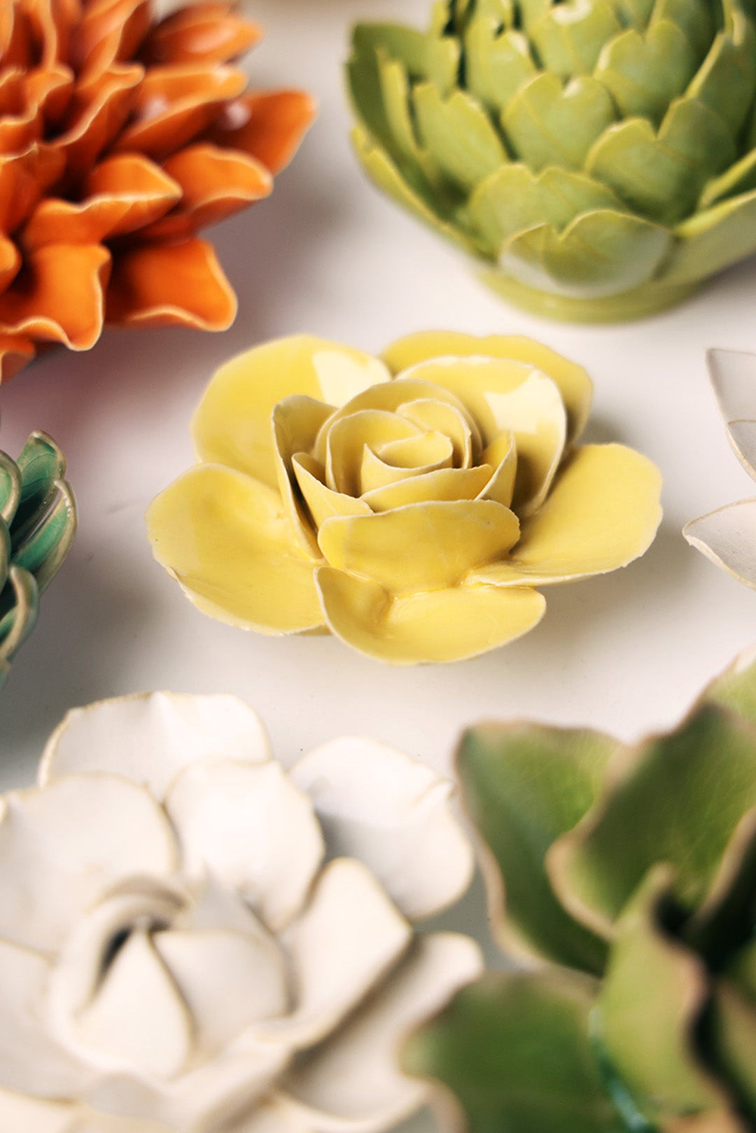 Buttercup Yellow Elegance Ranunculus - Chive Ceramics Studio - Ceramic Flowers - Chive Ceramics Studio