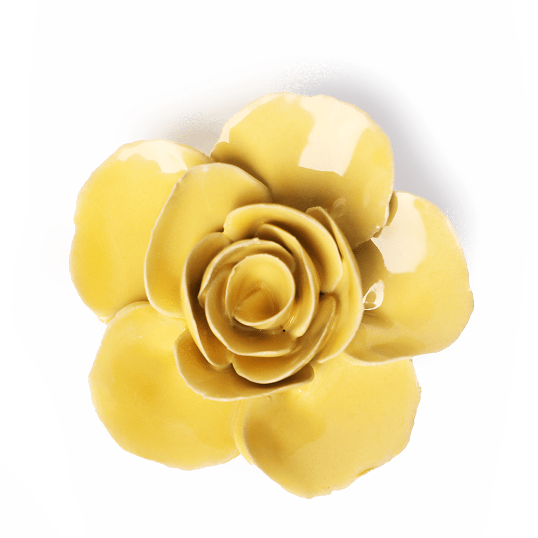 Buttercup Yellow Elegance Ranunculus - Chive Ceramics Studio - Ceramic Flowers - Chive Ceramics Studio