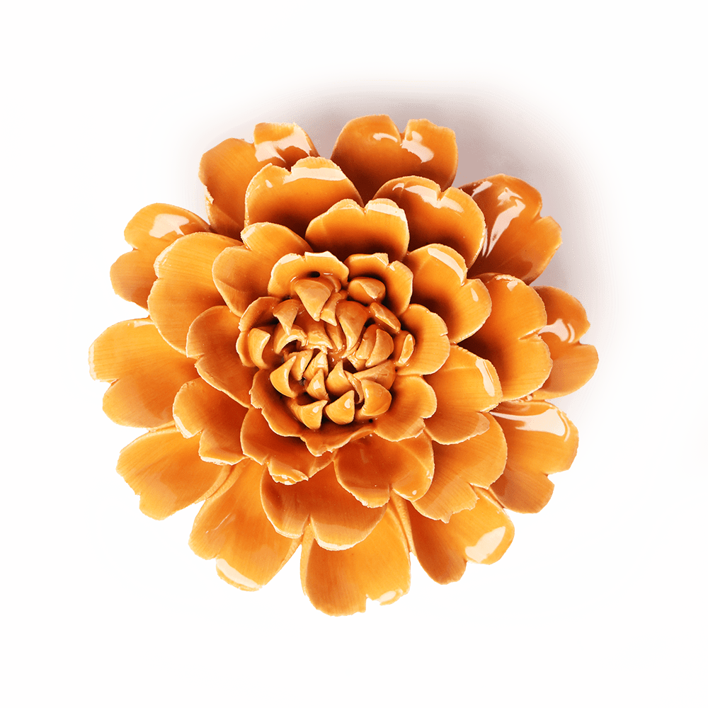 October Birth Flower - Marigold - Chive Ceramics Studio - Ceramic Flowers - Chive Ceramics Studio