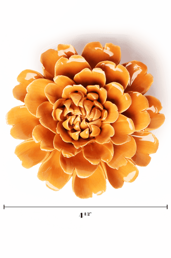 Orange Fiesta Marigold - Chive Ceramics Studio - Ceramic Flowers - Chive Ceramics Studio