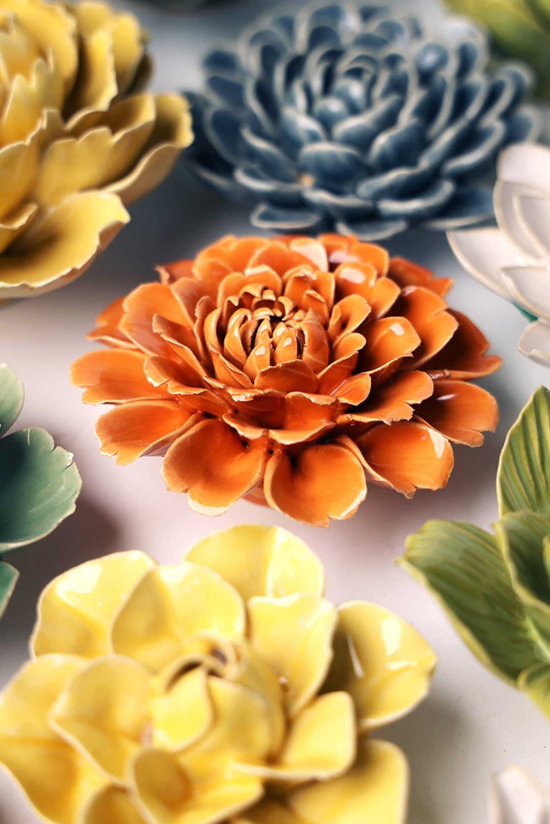Orange Fiesta Marigold - Chive Ceramics Studio - Ceramic Flowers - Chive Ceramics Studio