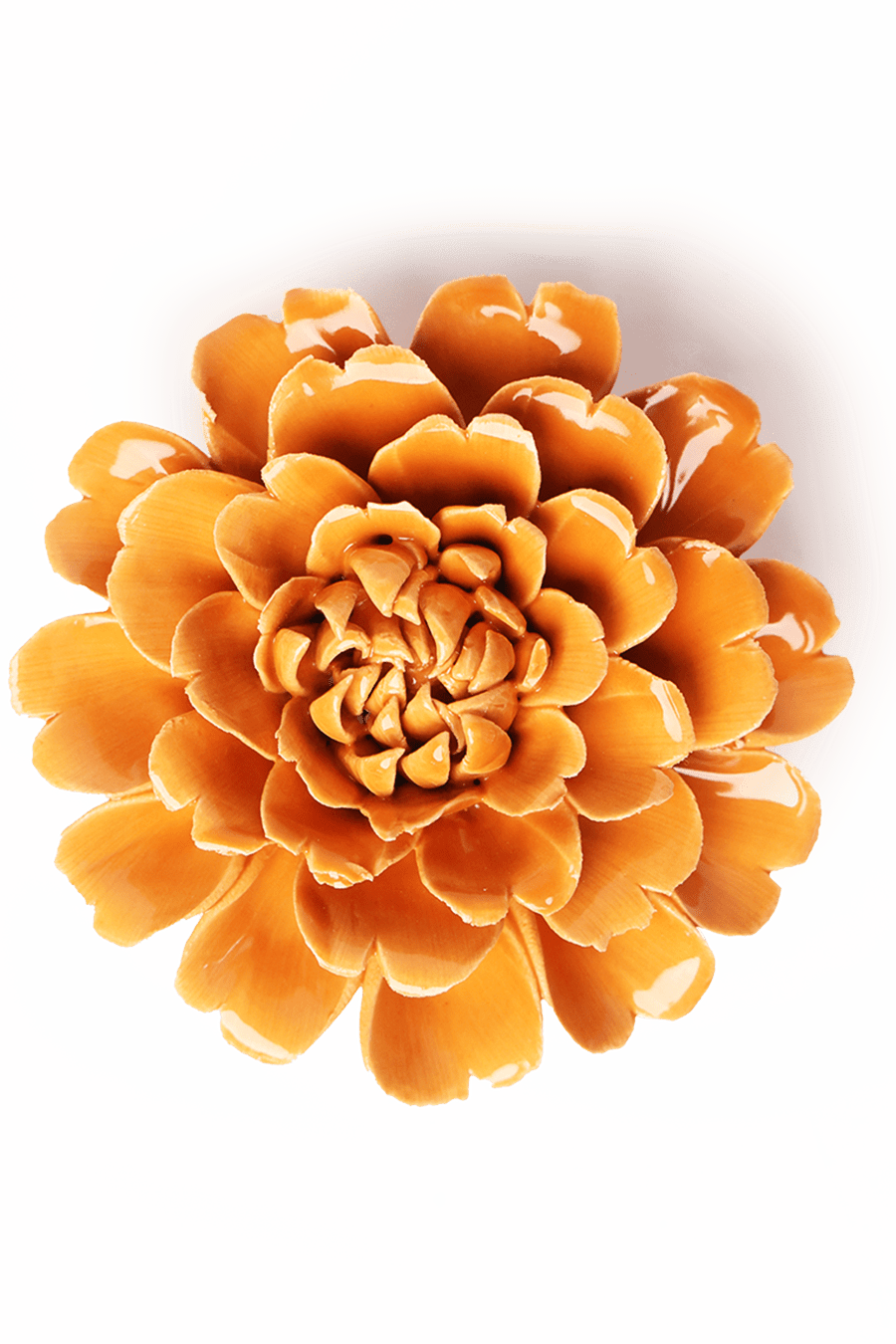Orange Fiesta Marigold - Chive Ceramics Studio - Ceramic Flowers - Chive Ceramics Studio