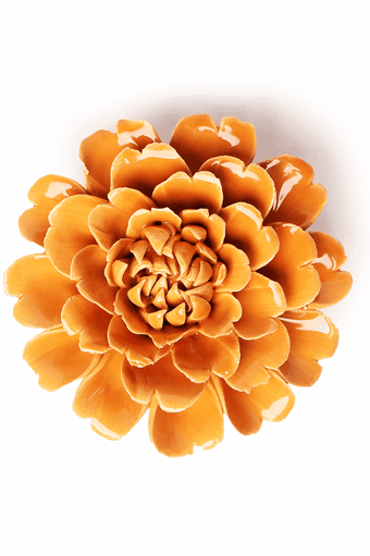 Orange Fiesta Marigold - Chive Ceramics Studio - Ceramic Flowers - Chive Ceramics Studio