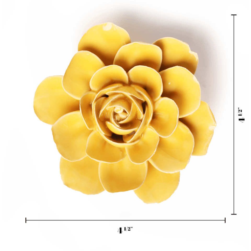 Burnt Yellow Begonia - Chive Ceramics Studio - Ceramic Flowers - Chive Ceramics Studio