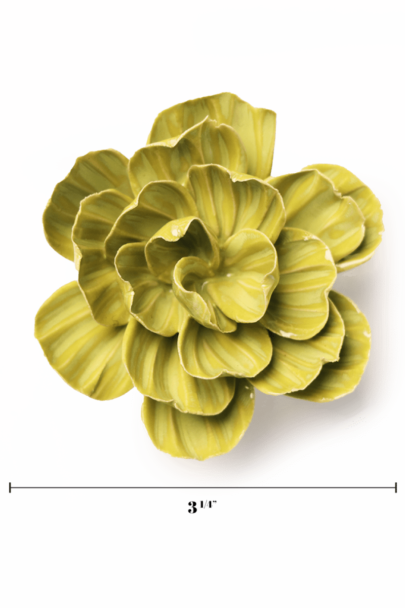 Chartreuse Primrose - Chive Ceramics Studio - Ceramic Flowers - Chive Ceramics Studio