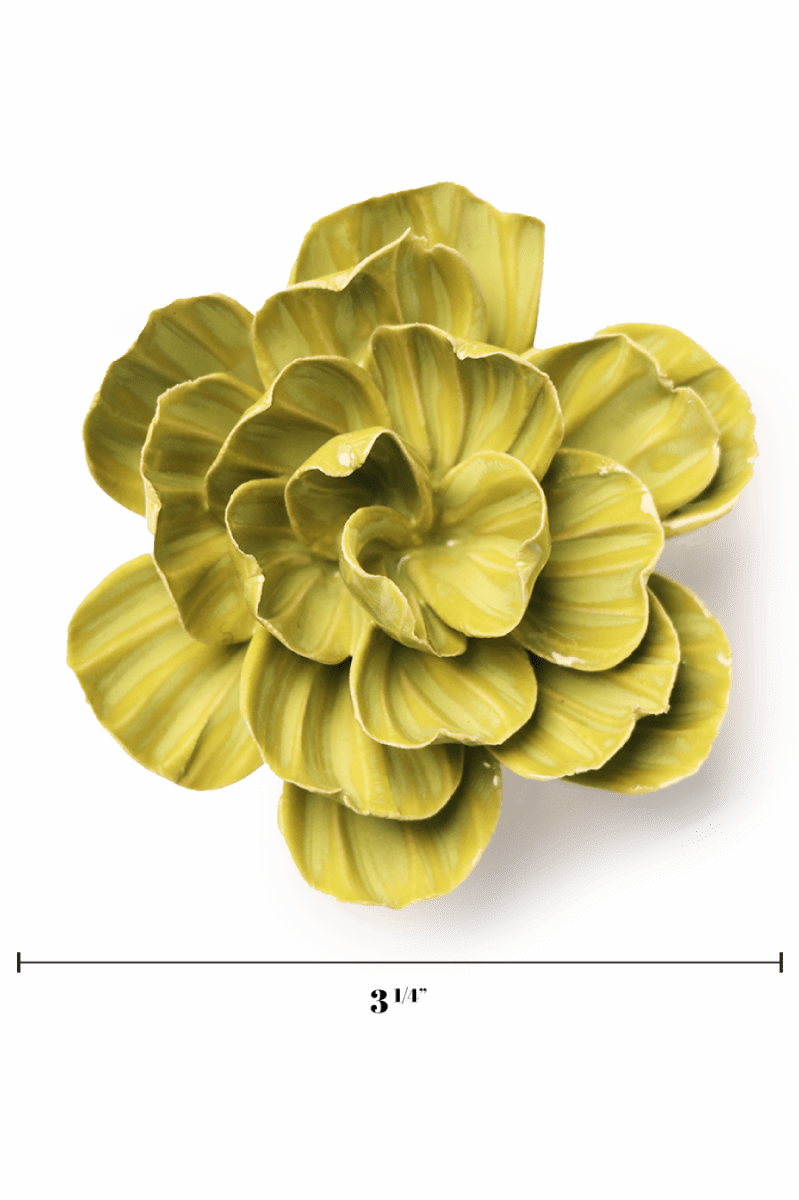 Chartreuse Primrose - Chive Ceramics Studio - Ceramic Flowers - Chive Ceramics Studio
