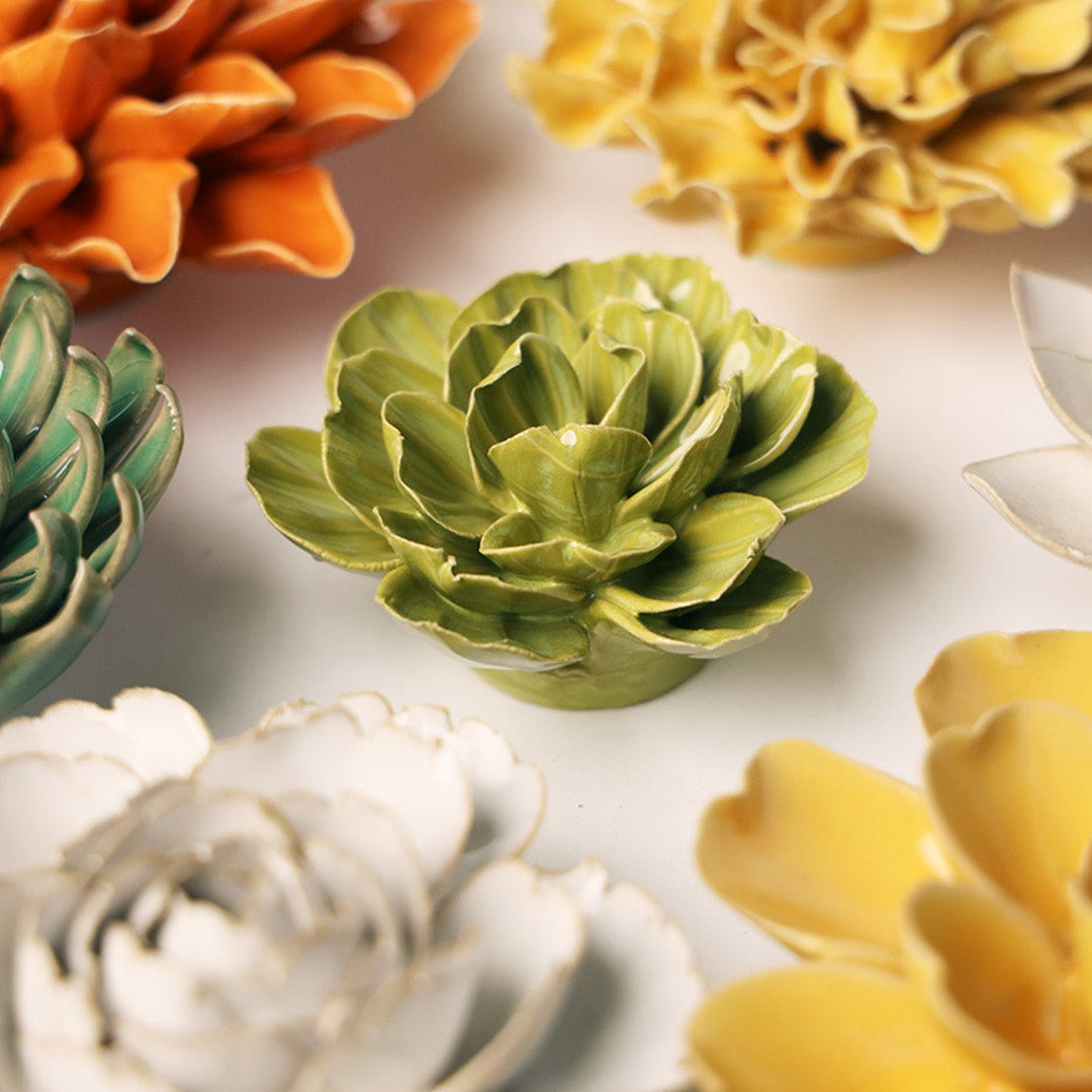 Chartreuse Primrose - Chive Ceramics Studio - Ceramic Flowers - Chive Ceramics Studio