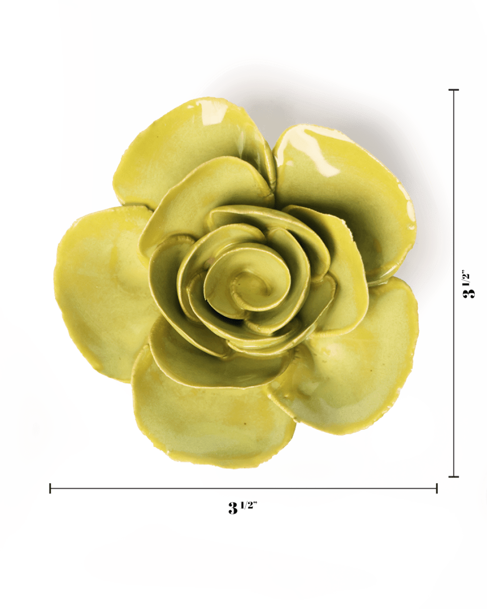 Chartreuse Elegance Ranunculus - Chive Ceramics Studio - Ceramic Flowers - Chive Ceramics Studio