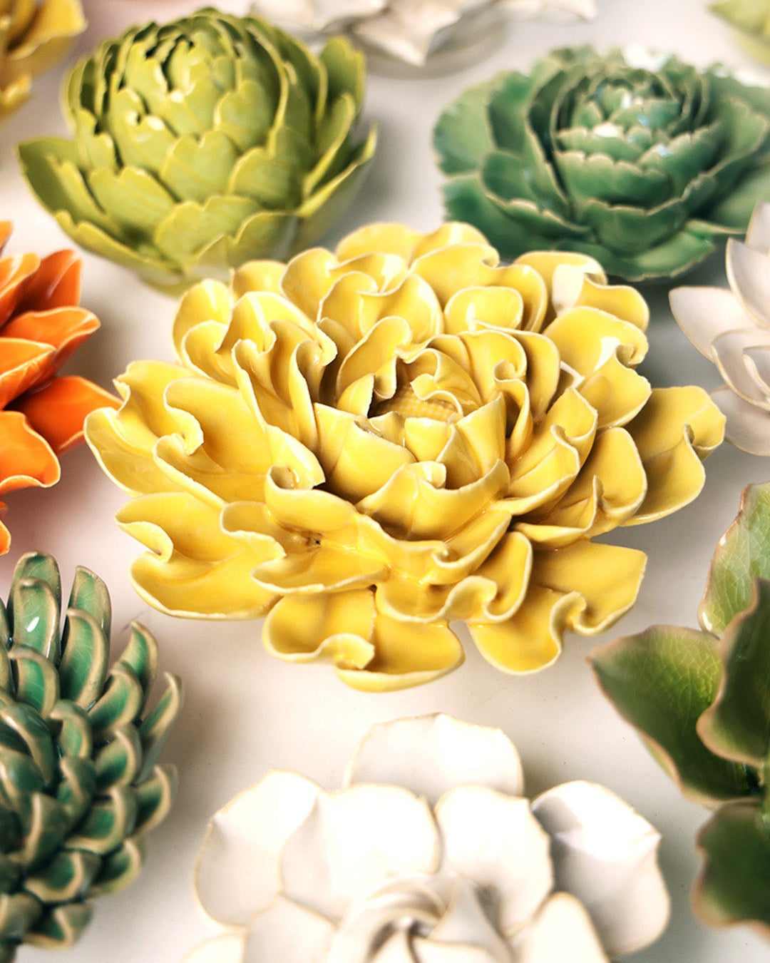 Buttercup Yellow Hawthorn - Chive Ceramics Studio - Ceramic Flowers - Chive Ceramics Studio