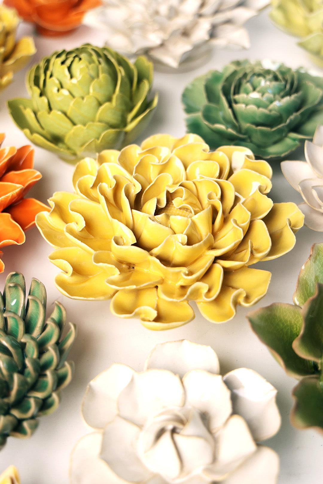 Buttercup Yellow Hawthorn - Chive Ceramics Studio - Ceramic Flowers - Chive Ceramics Studio