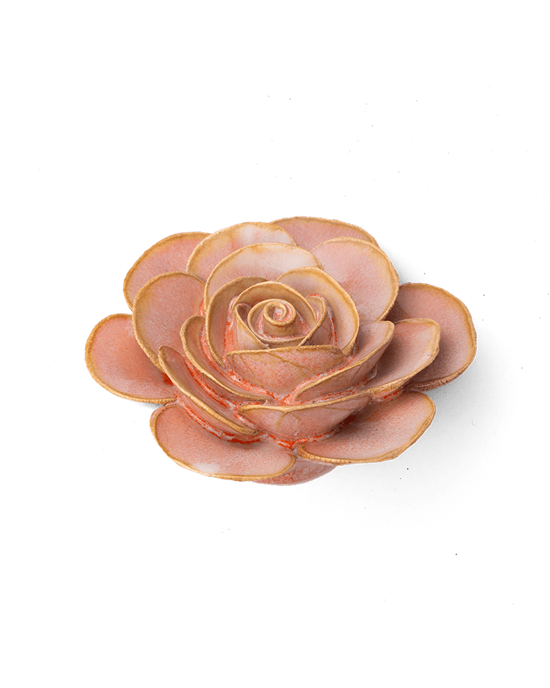 FR02 Peach Pink Cloni Ranunculus - Chive Ceramics Studio - Ceramic Flowers - Chive Ceramics Studio