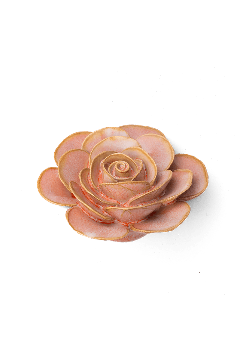 FR02 Peach Pink Cloni Ranunculus - Chive Ceramics Studio - Ceramic Flowers - Chive Ceramics Studio