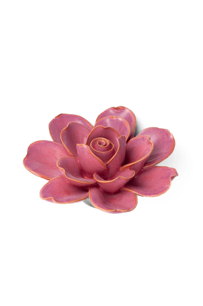 FR09 Blush Pink Tahitian Gardenia - Chive Ceramics Studio - Ceramic Flowers - Chive Ceramics Studio