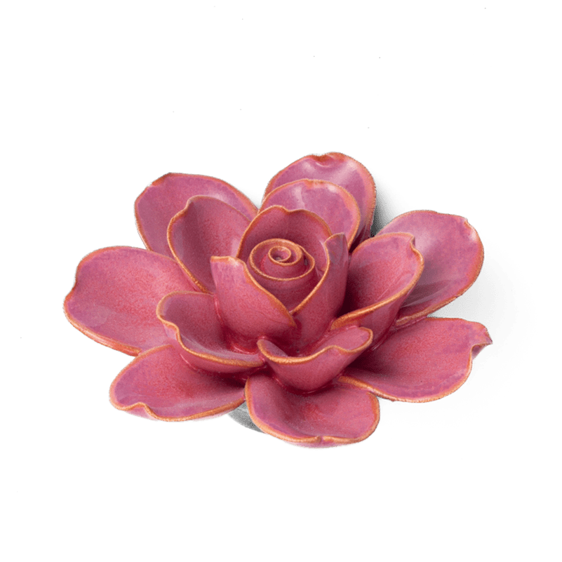 FR09 Blush Pink Tahitian Gardenia - Chive Ceramics Studio - Ceramic Flowers - Chive Ceramics Studio
