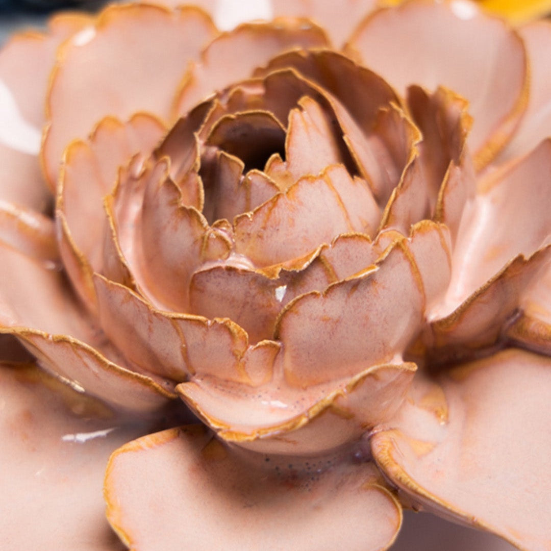 Rose Pink Camellia - Chive Ceramics Studio - Ceramic Flowers - Chive Ceramics Studio