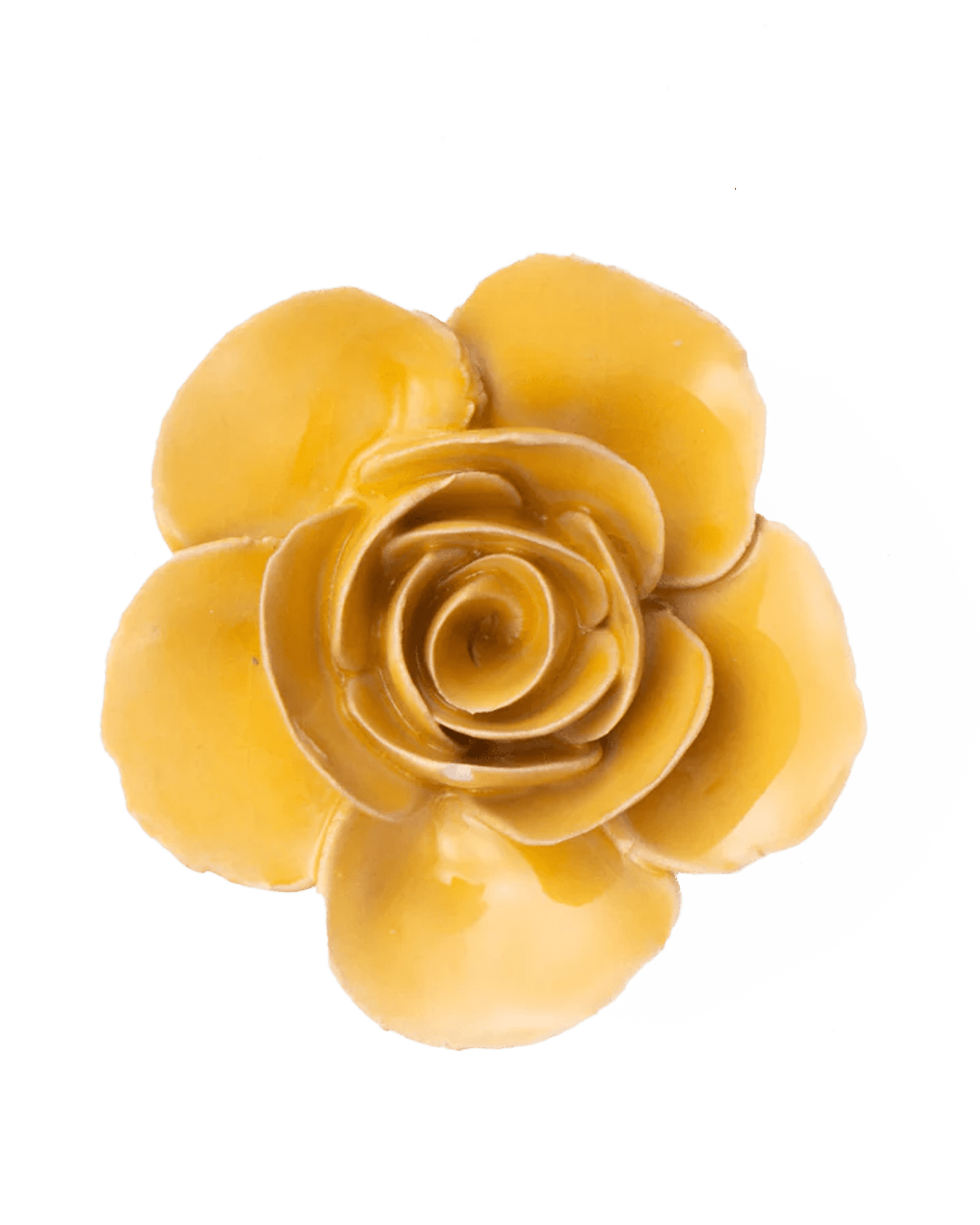 FR03 Burnt Yellow Elegance Ranunculus - Chive Ceramics Studio - Ceramic Flowers - Chive Ceramics Studio