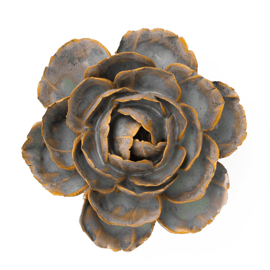 FR05 Pale Blue English Rose - Chive Ceramics Studio - Ceramic Flowers - Chive Ceramics Studio