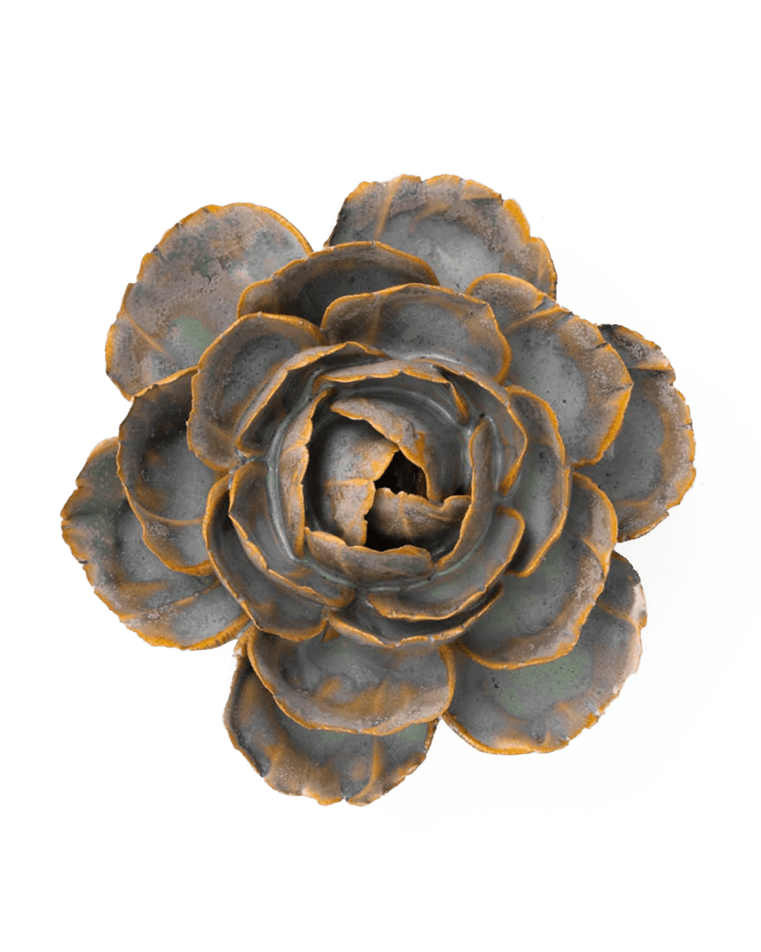 FR05 Pale Blue English Rose - Chive Ceramics Studio - Ceramic Flowers - Chive Ceramics Studio