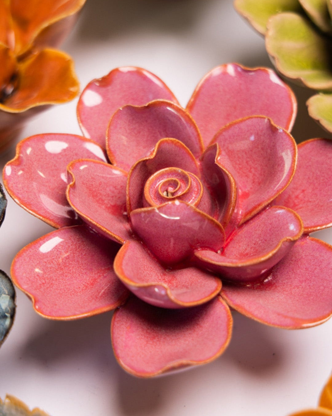 Blush Pink Tahitian Gardenia - Chive Ceramics Studio - Ceramic Flowers - Chive Ceramics Studio