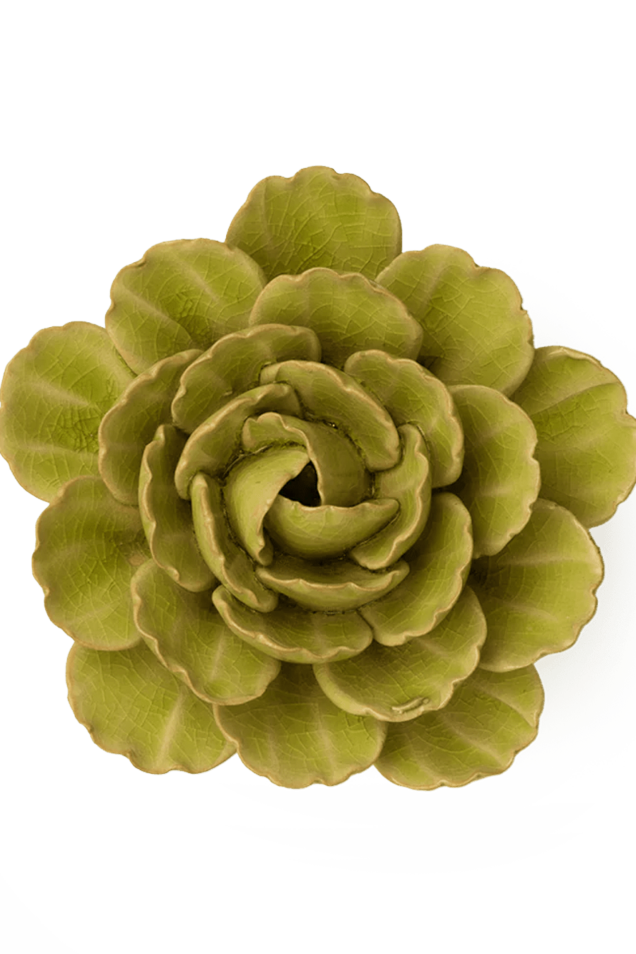 FR12 Peridot Keiko Peony - Chive Ceramics Studio - Ceramic Flowers - Chive Ceramics Studio