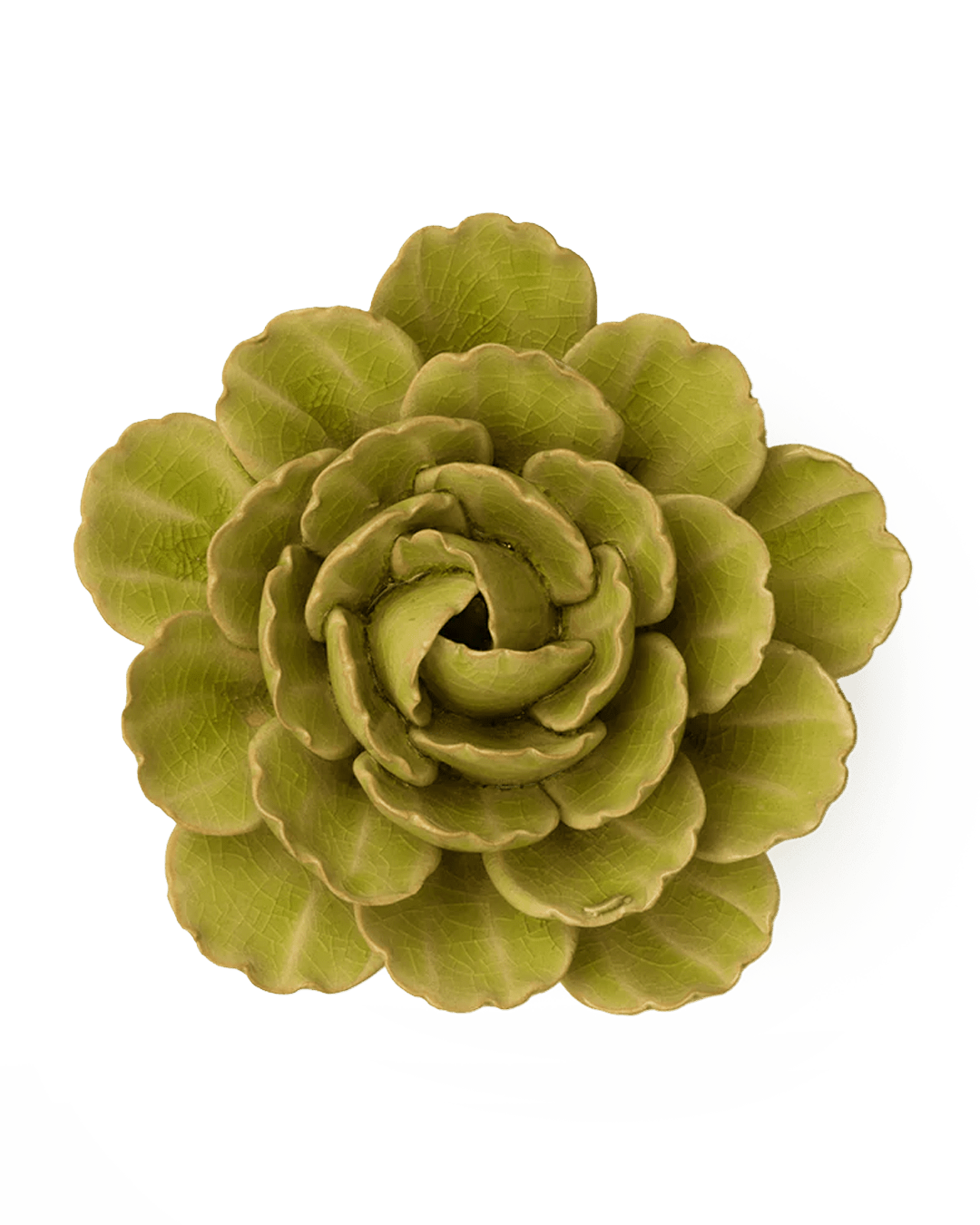 FR12 Peridot Keiko Peony - Chive Ceramics Studio - Ceramic Flowers - Chive Ceramics Studio