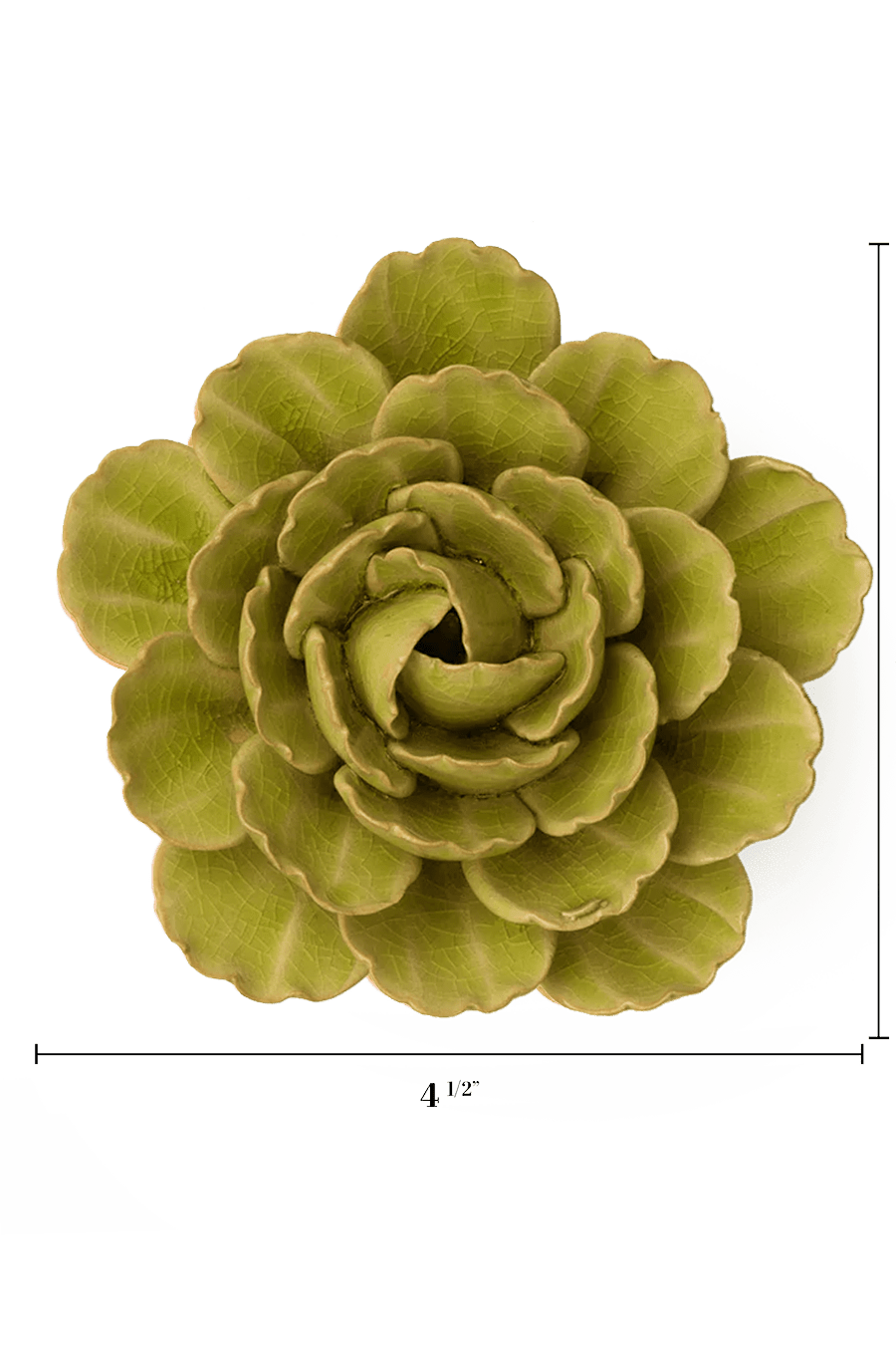 FR12 Peridot Keiko Peony - Chive Ceramics Studio - Ceramic Flowers - Chive Ceramics Studio