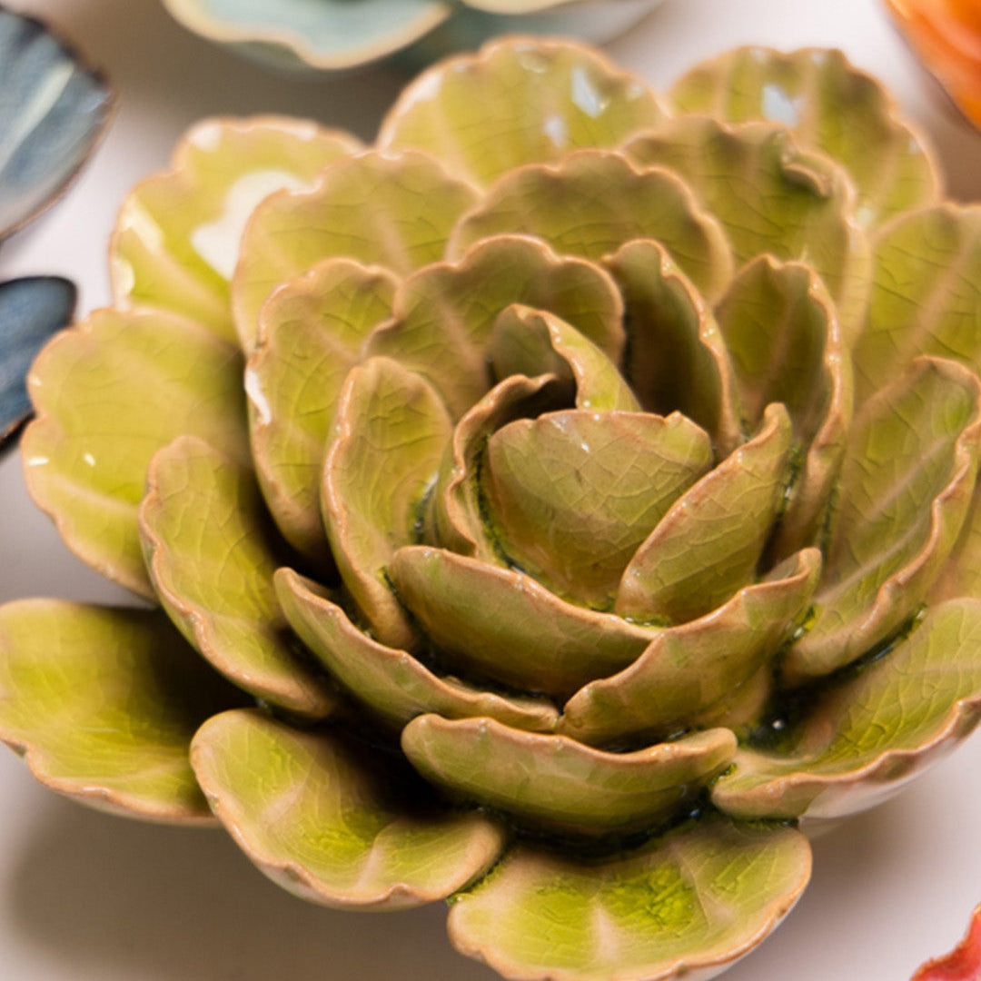 Peridot Keiko Peony - Chive Ceramics Studio - Ceramic Flowers - Chive Ceramics Studio