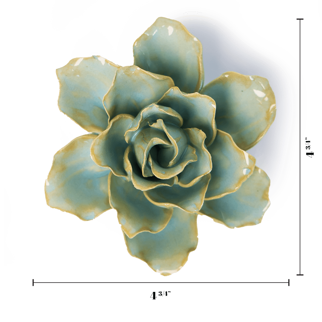 France Robin's Egg Blue Stargazer Lily - Chive Ceramics Studio - Ceramic Flowers - Chive Ceramics Studio