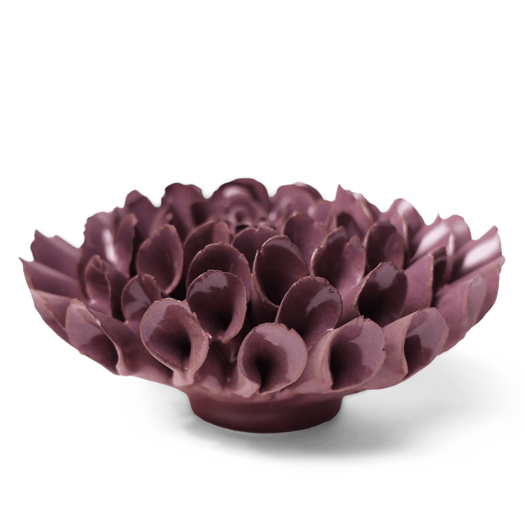 JA02 Violet Blue Cornel Dahlia - Chive Ceramics Studio - Ceramic Flowers - Chive Ceramics Studio