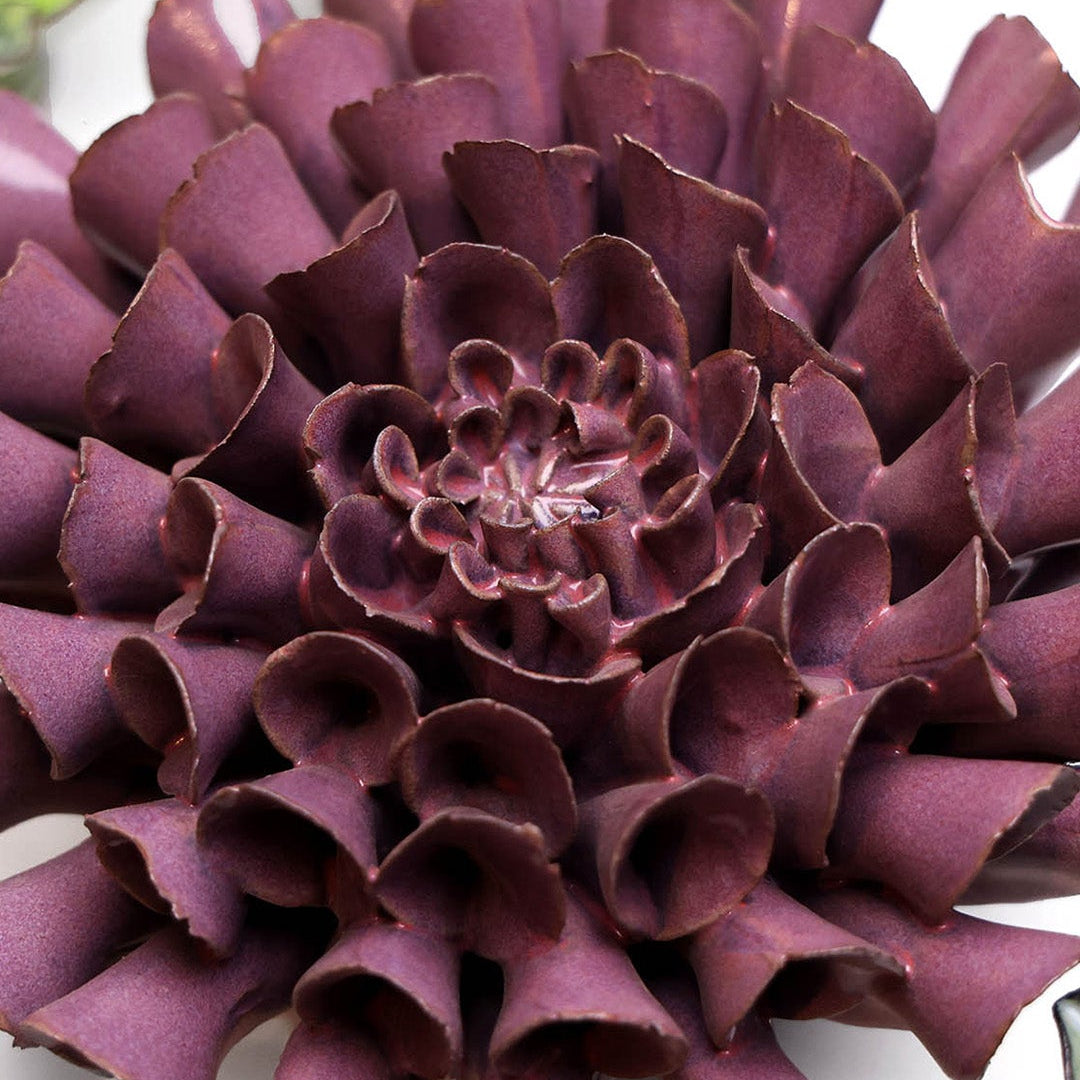 Violet Blue Cornel Dahlia - Chive Ceramics Studio - Ceramic Flowers - Chive Ceramics Studio