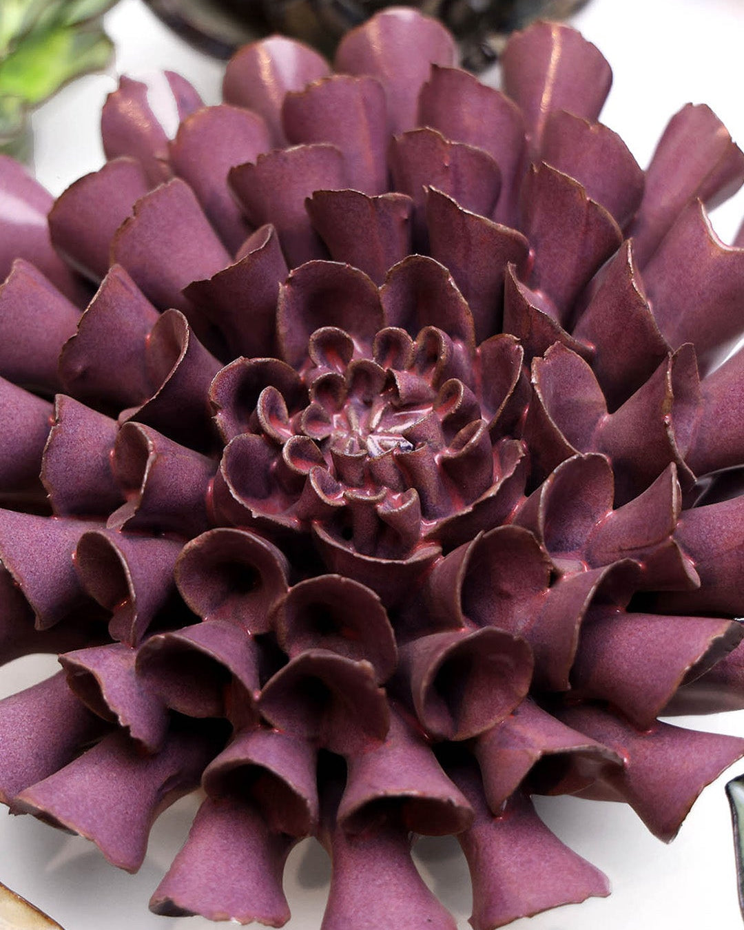 Violet Blue Cornel Dahlia - Chive Ceramics Studio - Ceramic Flowers - Chive Ceramics Studio