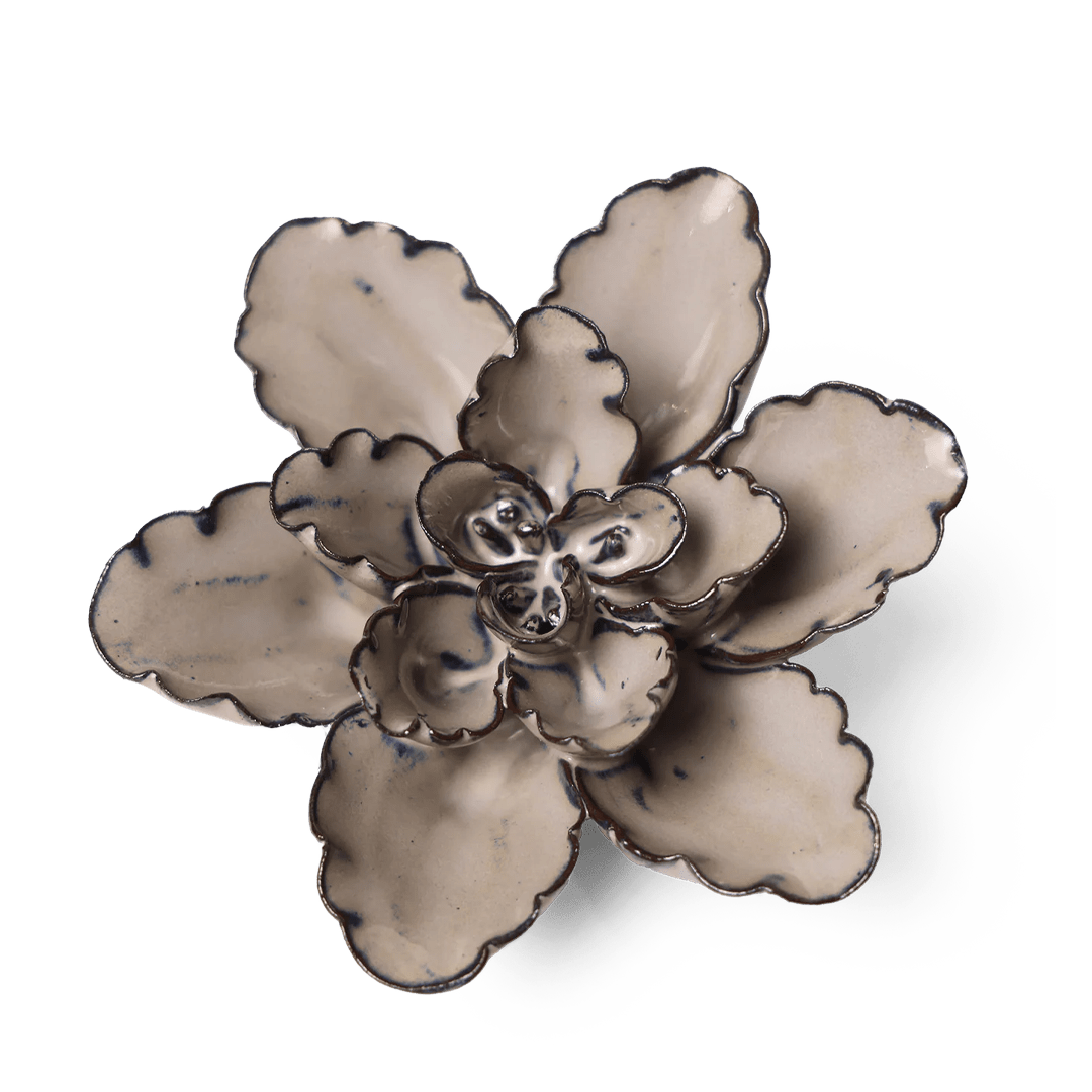 JA05 Latte Empress Lotus - Chive Ceramics Studio - Ceramic Flowers - Chive Ceramics Studio
