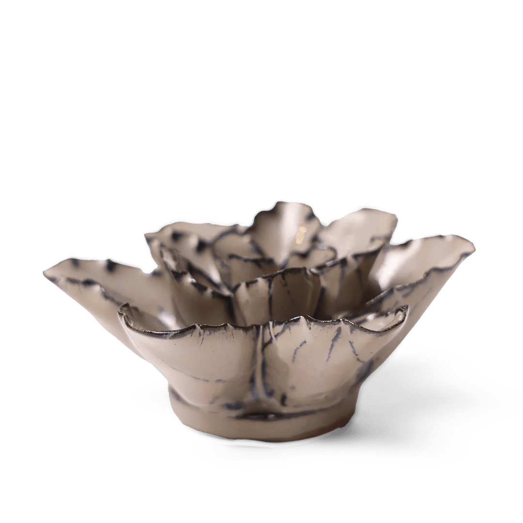 JA05 Latte Empress Lotus - Chive Ceramics Studio - Ceramic Flowers - Chive Ceramics Studio