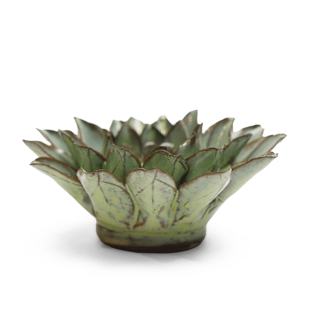 JA06 Pear Green Calico Aster - Chive Ceramics Studio - Ceramic Flowers - Chive Ceramics Studio
