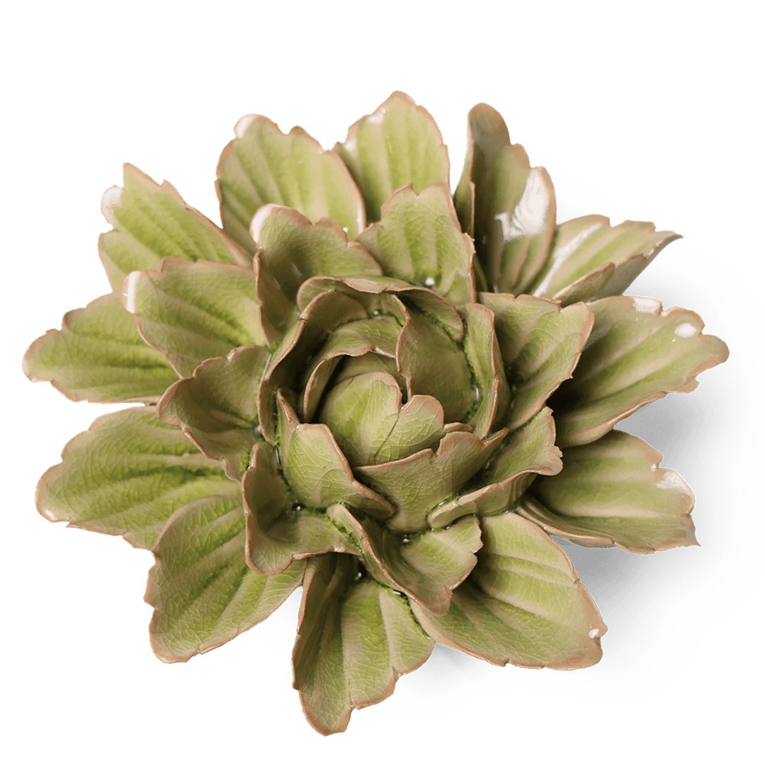 JA11 Peridot Sorbet Peony - Chive Ceramics Studio - Ceramic Flowers - Chive Ceramics Studio