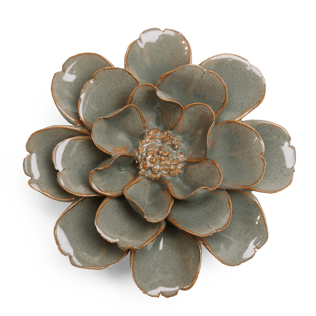 JA13 Moss Grey Oxeye Daisy - Chive Ceramics Studio - Ceramic Flowers - Chive Ceramics Studio