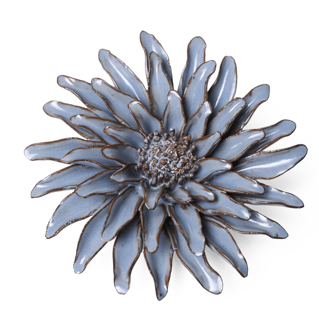 JA14 Blue Grey Gerbera Daisy - Chive Ceramics Studio - Ceramic Flowers - Chive Ceramics Studio