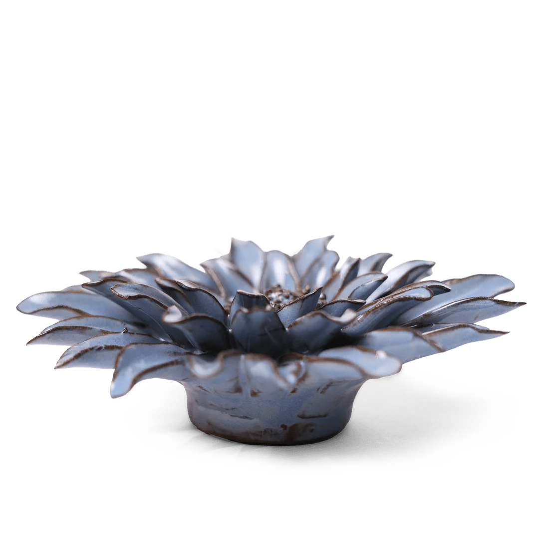 JA14 Blue Grey Gerbera Daisy - Chive Ceramics Studio - Ceramic Flowers - Chive Ceramics Studio