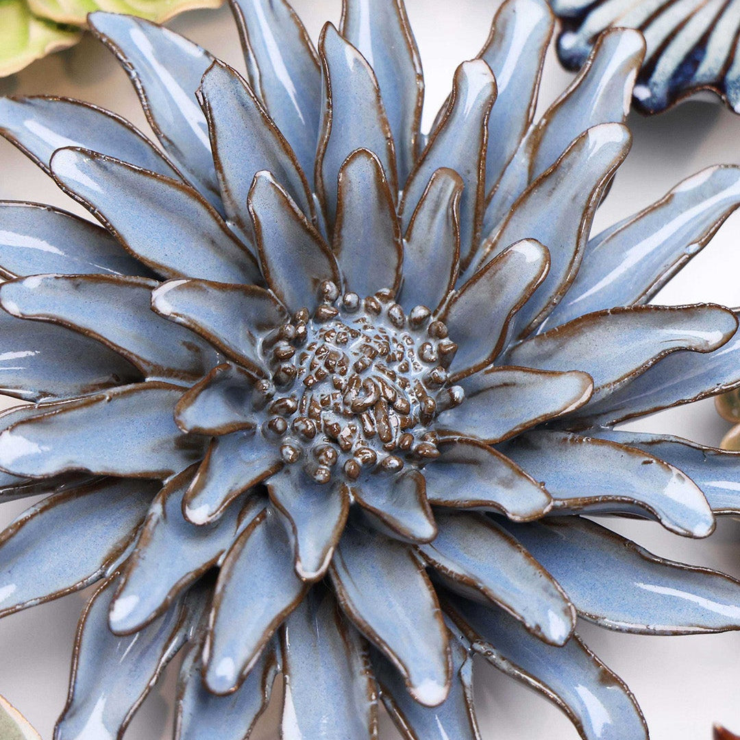Blue Grey Gerbera Daisy - Chive Ceramics Studio - Ceramic Flowers - Chive Ceramics Studio