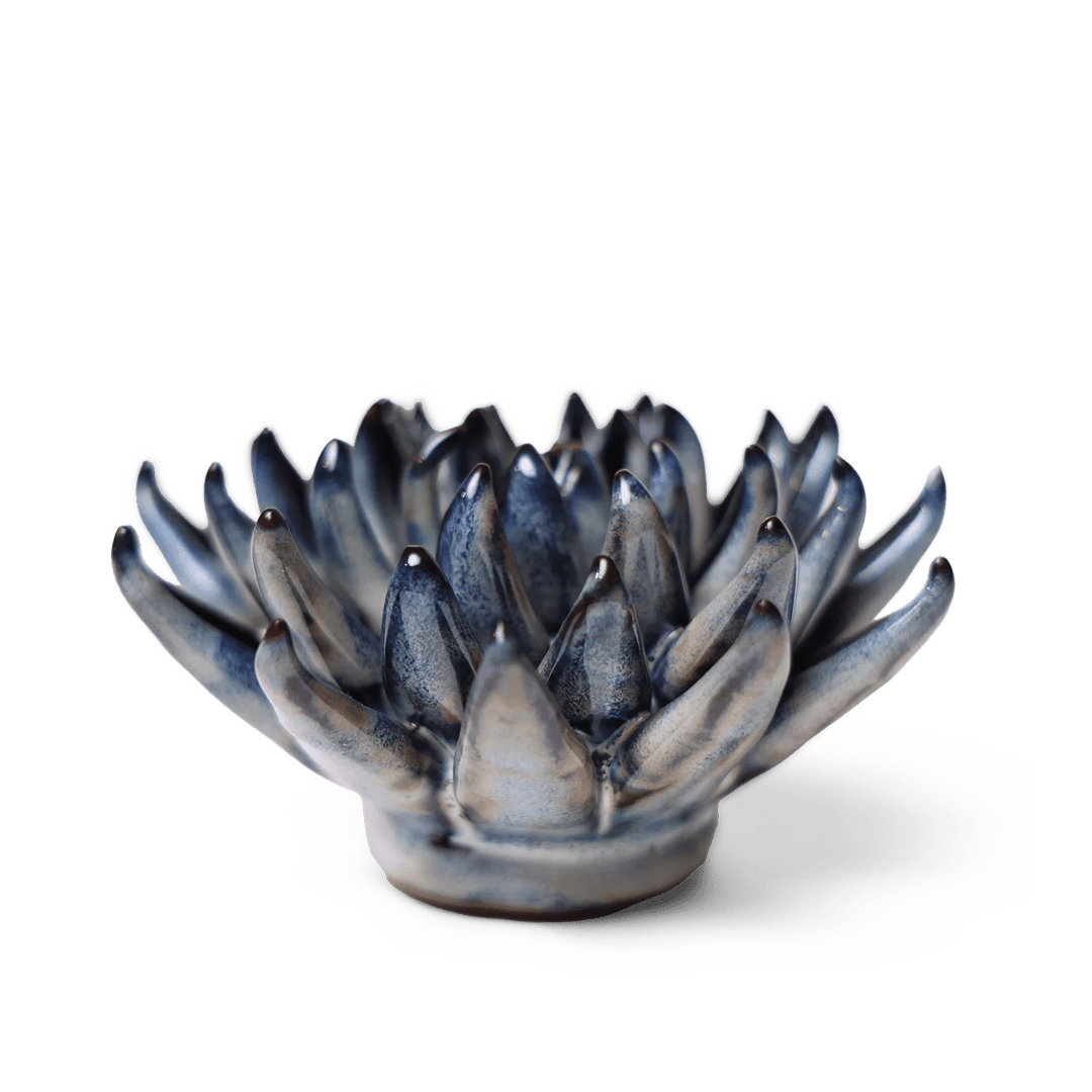 JA16 Navy Blue Chalksticks Succulent - Chive Ceramics Studio - Ceramic Flowers - Chive Ceramics Studio