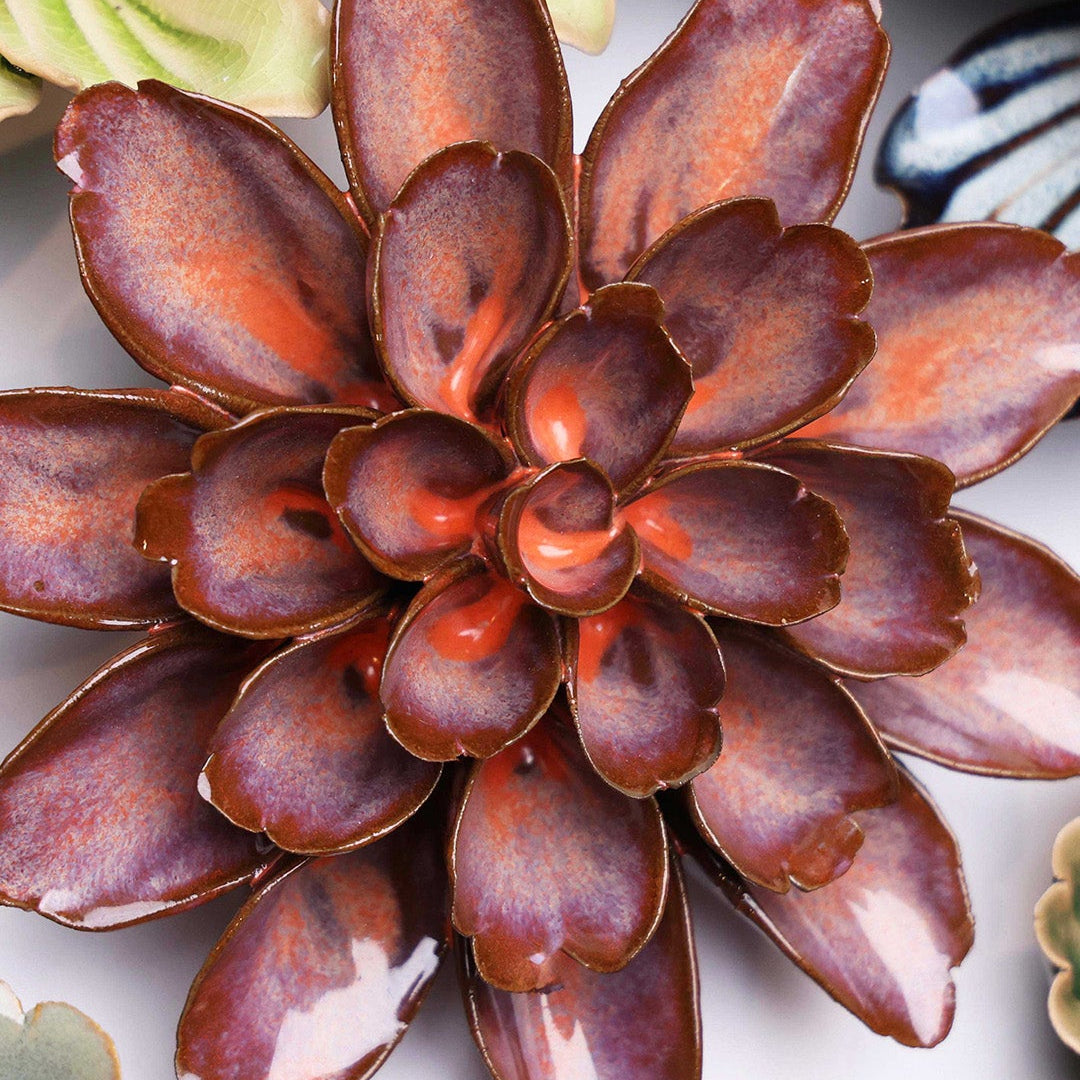 Peach Mocha Cornflower - Chive Ceramics Studio - Ceramic Flowers - Chive Ceramics Studio