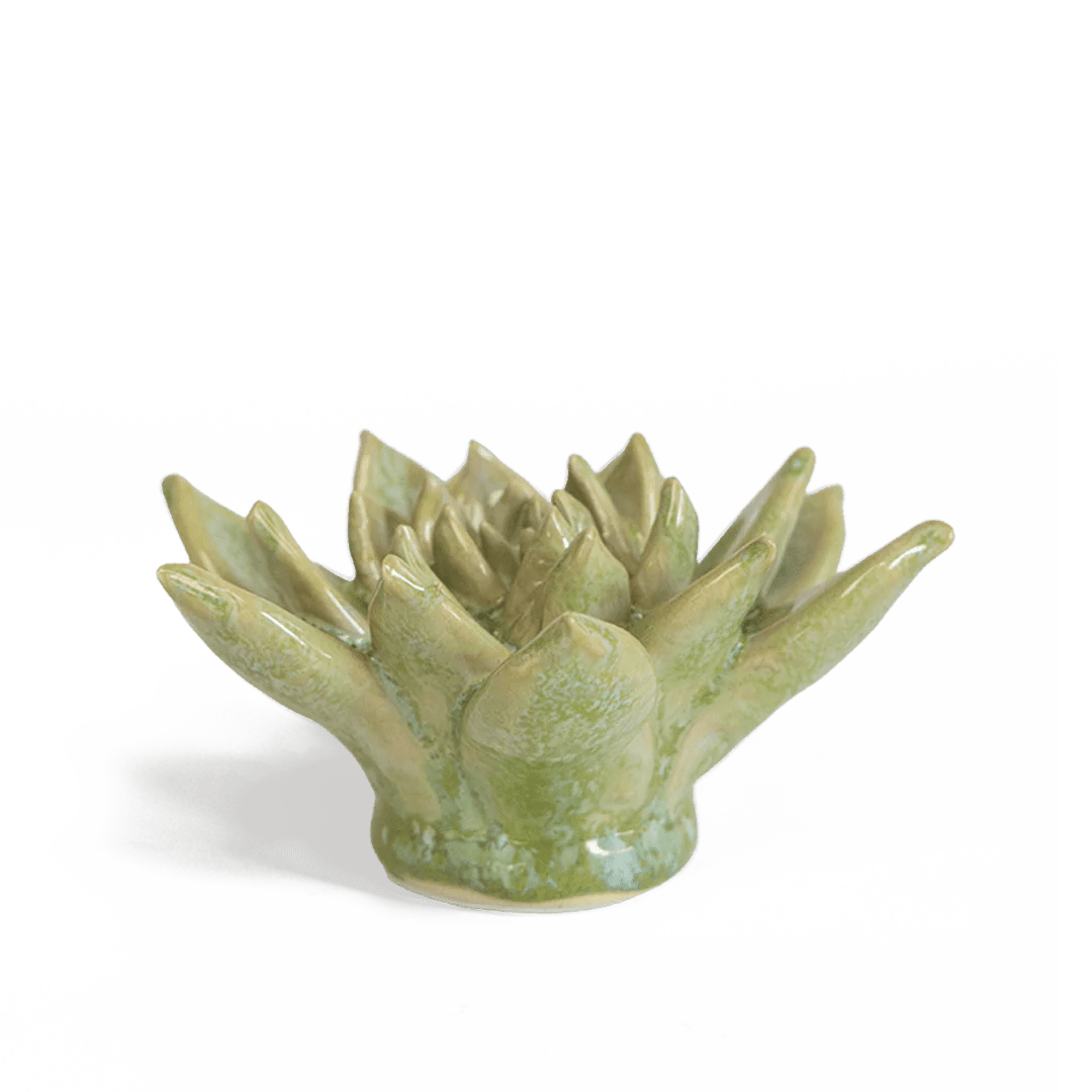 JA20 Pea Green Ghost Succulent - Chive Ceramics Studio - Ceramic Flowers - Chive Ceramics Studio