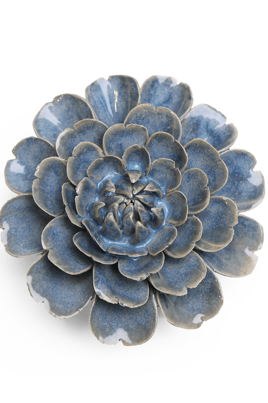 JA21 Fancy Blue Fiesta Marigold - Chive Ceramics Studio - Ceramic Flowers - Chive Ceramics Studio