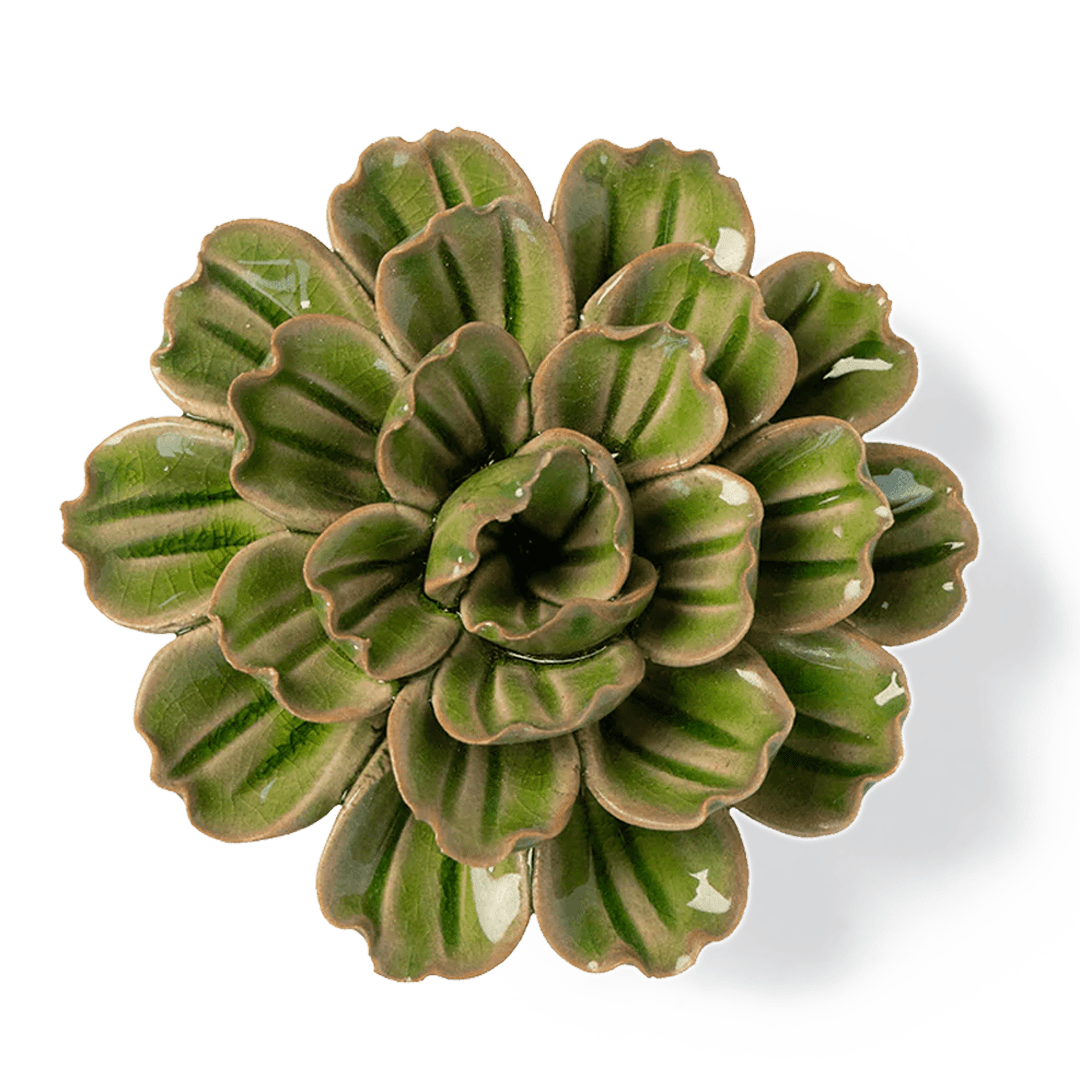 JA24 Avocado Green Petunia - Chive Ceramics Studio - Ceramic Flowers - Chive Ceramics Studio