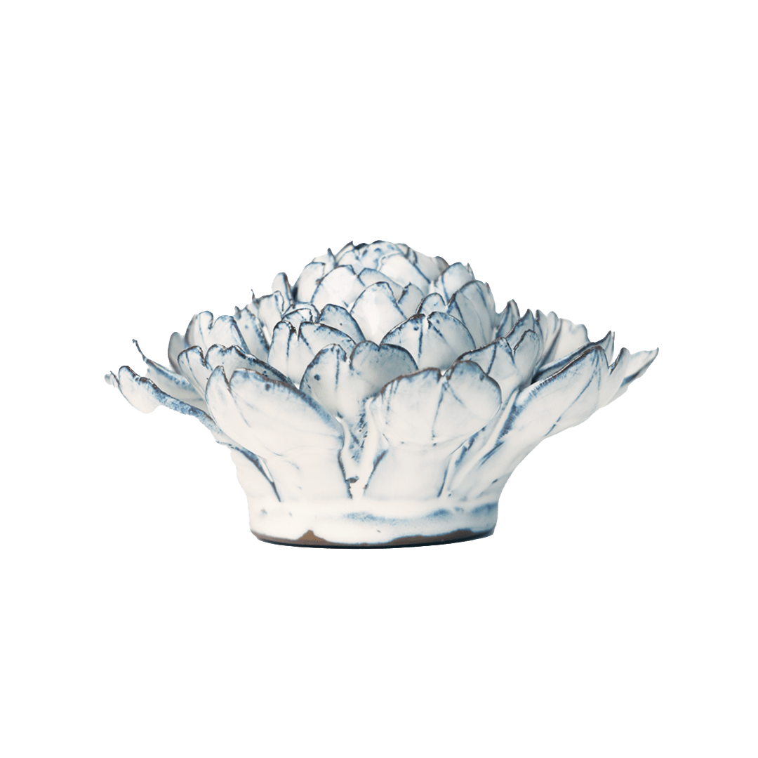 Blue White Hermione Peony - Chive Ceramics Studio - Ceramic Flowers - Chive Ceramics Studio