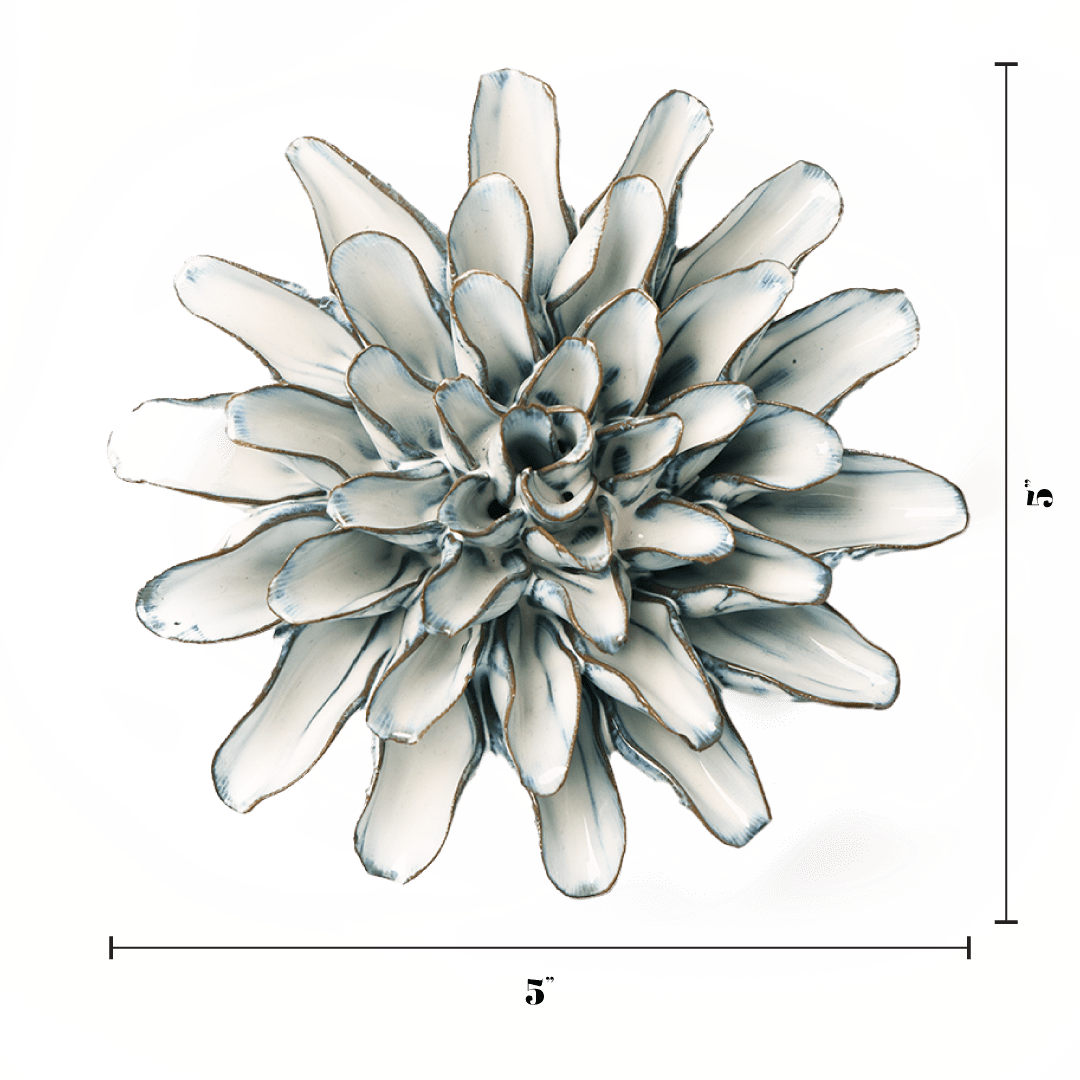 Blue White Lexi Cornflower - Chive Ceramics Studio - Ceramic Flowers - Chive Ceramics Studio