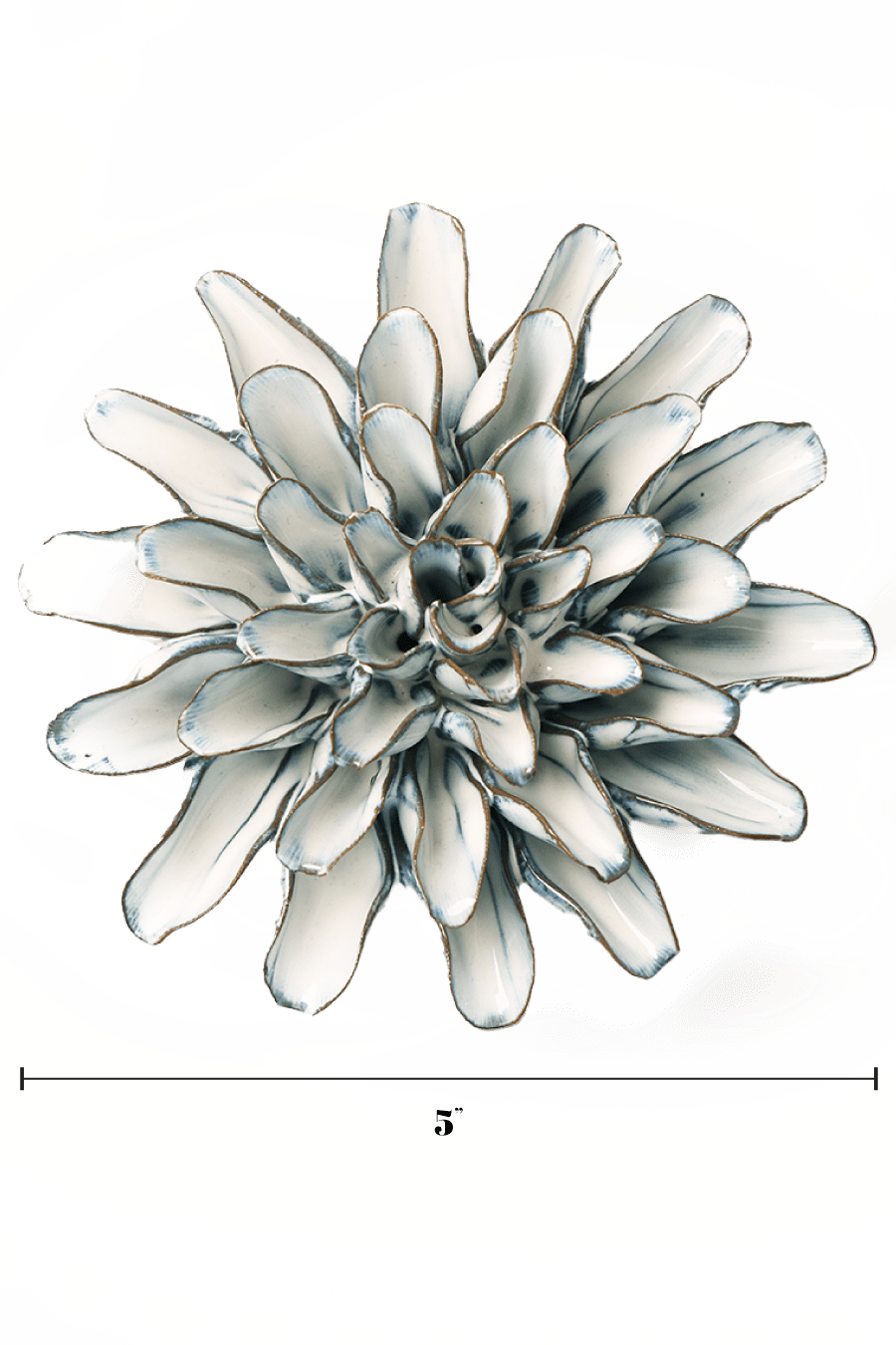 Blue White Lexi Cornflower - Chive Ceramics Studio - Ceramic Flowers - Chive Ceramics Studio