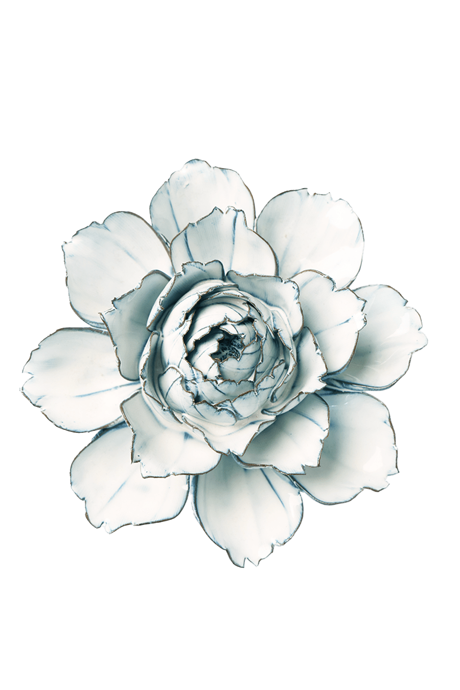 Blue White Camellia - Chive Ceramics Studio - Ceramic Flowers - Chive Ceramics Studio